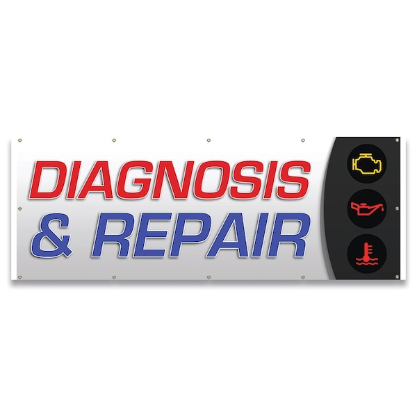 Diagnosis & Repair Banner Concession Stand Food Truck Single Sided
